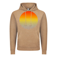 Vintage Coffee retro sunset Vintage Hoodie - linhVisuals