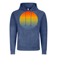 Vintage Denim retro sunset Vintage Hoodie - linhVisuals