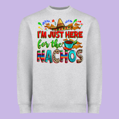 I'm Just Here For The Nachos Heavyweight Sweatshirt Designed By Ranaportraitstore