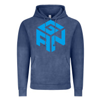 Vintage Denim gancube Vintage Hoodie - linhVisuals