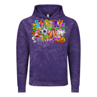 Cloud Purple Spooky Vibes Ghost Vintage Hoodie - CowhideDigitalArt