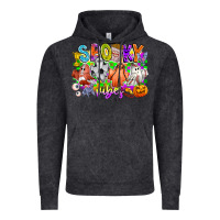 Vintage Black Spooky Vibes Ghost Vintage Hoodie - CowhideDigitalArt