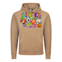 Vintage Coffee Spooky Vibes Ghost Vintage Hoodie - CowhideDigitalArt
