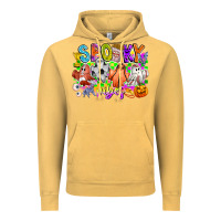 Vintage Mustard Spooky Vibes Ghost Vintage Hoodie - CowhideDigitalArt