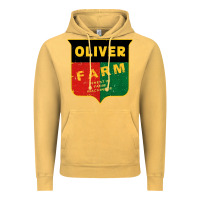 Vintage Mustard oliver farm Vintage Hoodie - linhVisuals