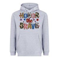 Heather Grey honor the brave Heavyweight Hoodie - RanaPortraitStore