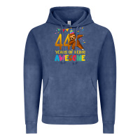 Vintage Denim 44 years old birthday sloth dabbing 44th birthday sloth Vintage Hoodie - linhVisuals