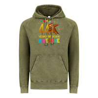 Vintage Olive 44 years old birthday sloth dabbing 44th birthday sloth Vintage Hoodie - linhVisuals