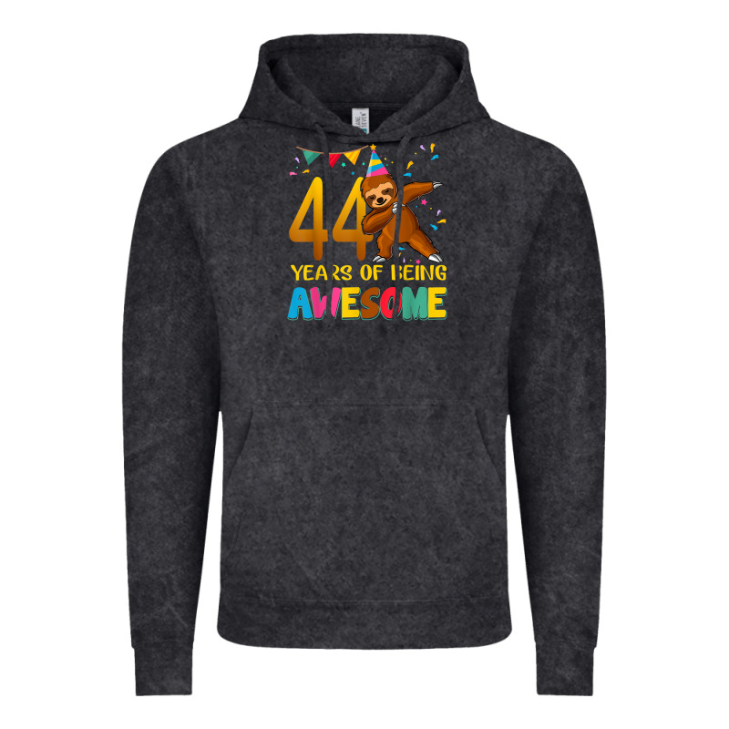 44 Years Old Birthday Sloth Dabbing 44th Birthday Sloth Vintage Hoodie by linhVisuals | Teevron