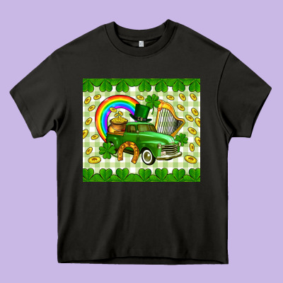 St. Patrick's Truck Heavy Core Tee Designed By Cowgirlartshop