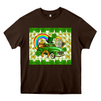 Chocolate Brown St. Patrick's truck Heavy Core Tee - CowGirlArtShop