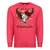 Cardinal be my valentine bull skull Premium Sweatshirt - RanaPortraitStore