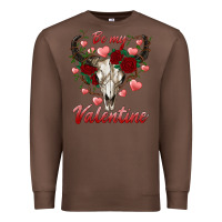 Be My Valentine Bull Skull Premium Sweatshirt | Teevron