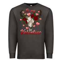 Smoke be my valentine bull skull Premium Sweatshirt - RanaPortraitStore
