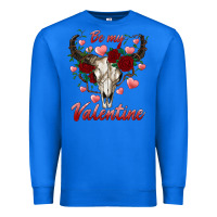 True Royal be my valentine bull skull Premium Sweatshirt - RanaPortraitStore