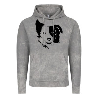 Cloud Rock dog, collie, dogs, collies, border collies, puppy, sheepdog Vintage Hoodie - linhVisuals
