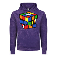 Cloud Purple rubik cube Vintage Hoodie - linhVisuals