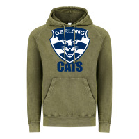 Vintage Olive geelong cats Vintage Hoodie - linhVisuals