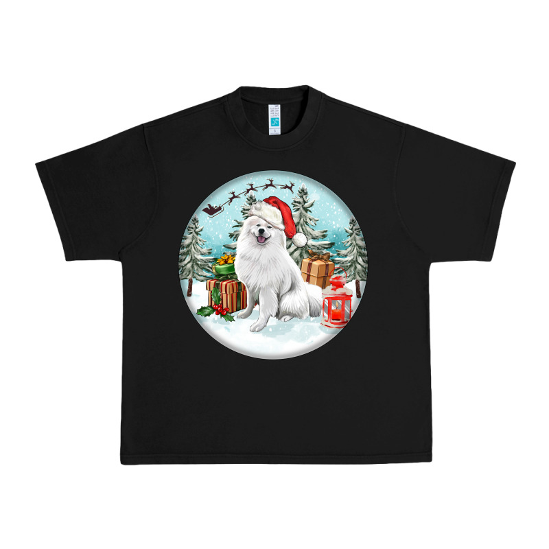 Christmas Samoyed Dog Urban Heavy Tee by FaDigitalArtStudio | Teevron