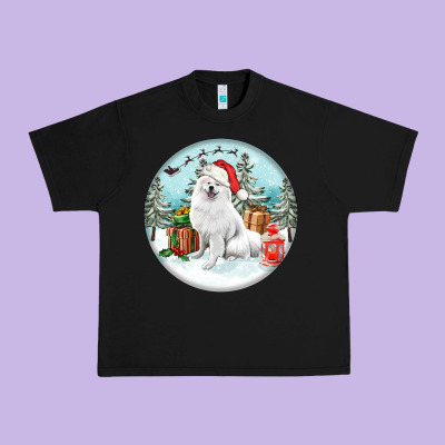 Christmas Samoyed Dog Urban Heavy Tee Designed By Fadigitalartstudio