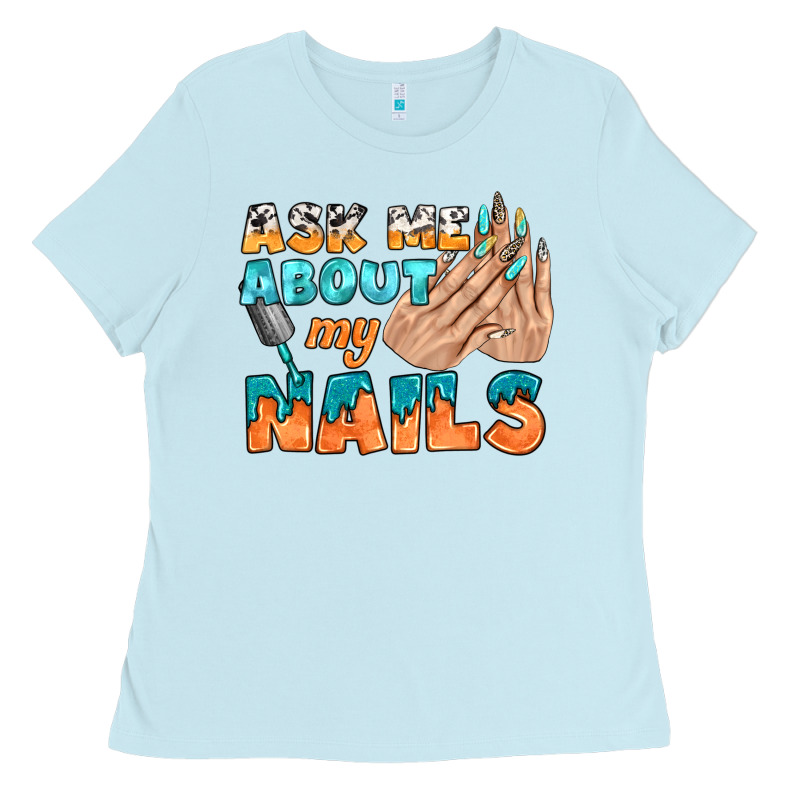 Ask Me About My Nails Bbs Ladies Tee by BundleAndBundleShop | Teevron