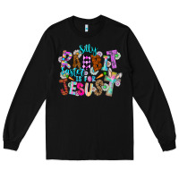 Black Silly Rabbit Easter Is For Jesus Long Sleeve Tee - CowhideDigitalArt