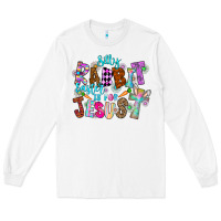 White Silly Rabbit Easter Is For Jesus Long Sleeve Tee - CowhideDigitalArt