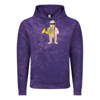 Cloud Purple funny sloth wearing sunglasses playing french horn Vintage Hoodie - linhVisuals