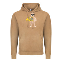 Vintage Camel funny sloth wearing sunglasses playing french horn Vintage Hoodie - linhVisuals