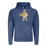 Vintage Denim funny sloth wearing sunglasses playing french horn Vintage Hoodie - linhVisuals