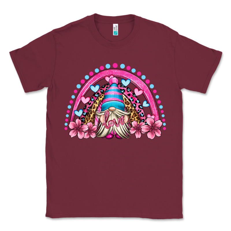 Valentine's Day Rainbow Gnome Olivia Classic Tee by OliviaCreatesArt | Teevron