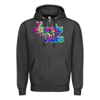 Charcoal Heather spooky vibes Zipper Hoodie - JahusDesignShop