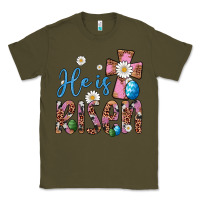 Army Green he is risen cross Classic Tee - Artiststas