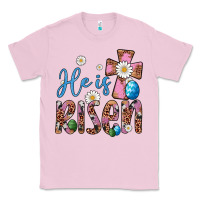 Bubblegum Pink he is risen cross Classic Tee - Artiststas