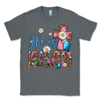 Charcoal Heather he is risen cross Classic Tee - Artiststas