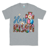 Heather Grey he is risen cross Classic Tee - Artiststas