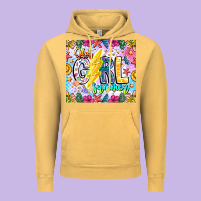 Hot Girl Summer Vintage Hoodie Designed By Cowhidedigitalart