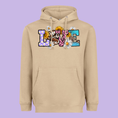Dog Paw Love Heavyweight Hoodie Designed By Ranaportraitstore