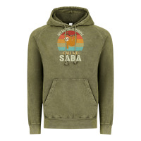Vintage Olive mens my favorite people call me saba cute sloth lover grandpa premium Vintage Hoodie - linhVisuals