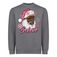 Storm pink christmas african american santa believe Heavyweight Sweatshirt - RanaPortraitStore