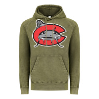 Vintage Olive carolina mudcats Vintage Hoodie - linhVisuals