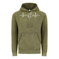 Vintage Olive bowling heartbeat bowler ecg bowling ball tournament gift sweatshirt Vintage Hoodie - linhVisuals