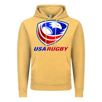 Vintage Mustard usa rugby Vintage Hoodie - linhVisuals