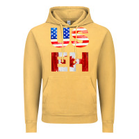 Vintage Mustard america canada Vintage Hoodie - linhVisuals
