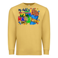 Antique Gold my child is non verbal but his mama aint afro Premium Sweatshirt - RanaPortraitStore