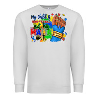 Dove Grey my child is non verbal but his mama aint afro Premium Sweatshirt - RanaPortraitStore
