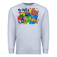 Heather Grey my child is non verbal but his mama aint afro Premium Sweatshirt - RanaPortraitStore