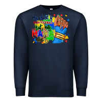Navy my child is non verbal but his mama aint afro Premium Sweatshirt - RanaPortraitStore