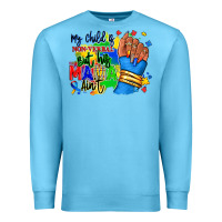 Ocean Blue my child is non verbal but his mama aint afro Premium Sweatshirt - RanaPortraitStore