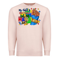 Pale Pink my child is non verbal but his mama aint afro Premium Sweatshirt - RanaPortraitStore